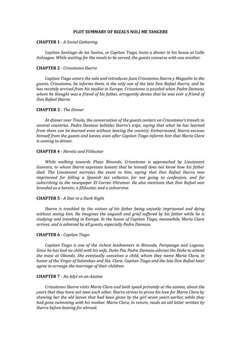 Noli Me Tangere: Chapter 39 Summary & Analysis .